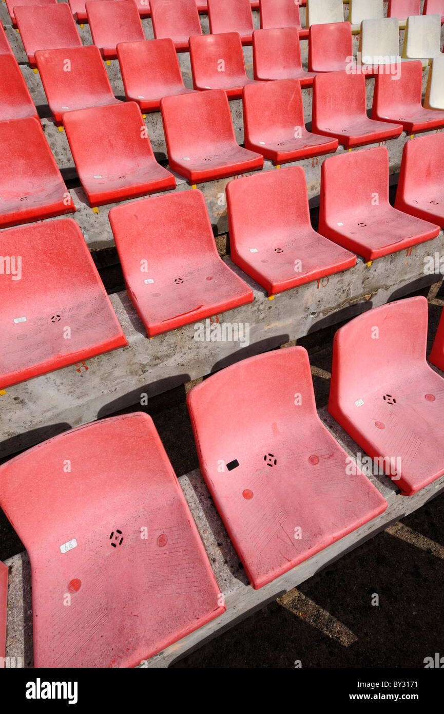 Empty seats at stadium Stock Photo Alamy