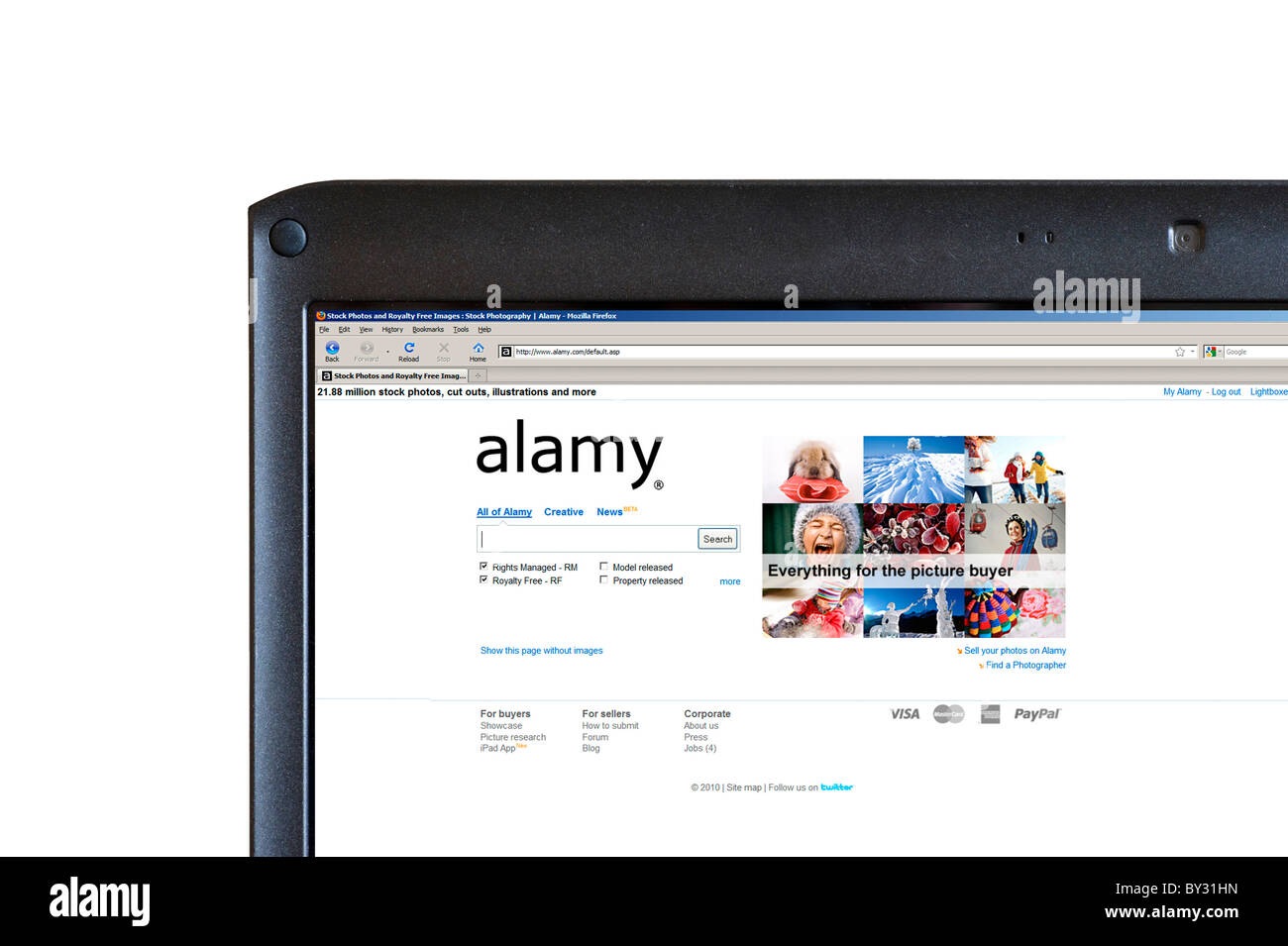 Searching for images online on the Alamy stock photo library website, UK Stock Photo