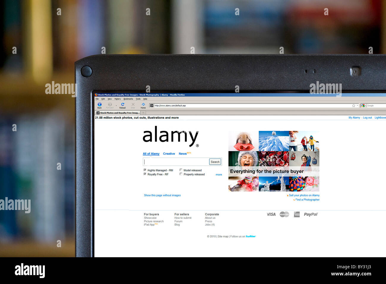 Searching for images online on the Alamy stock photo library website, UK Stock Photo