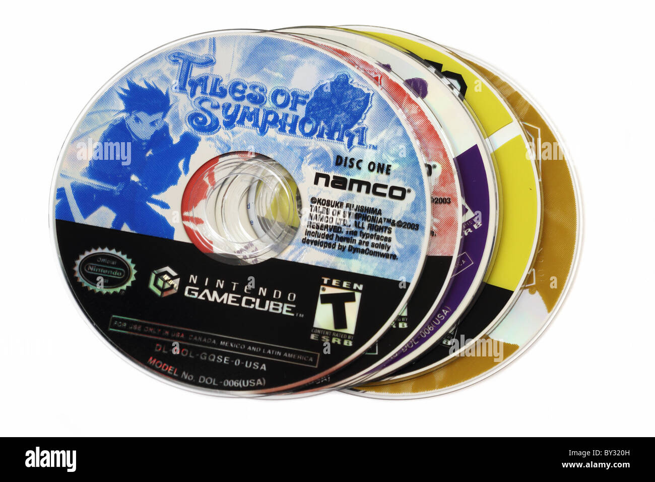 Game discs for Nintendo Gamecube Stock Photo