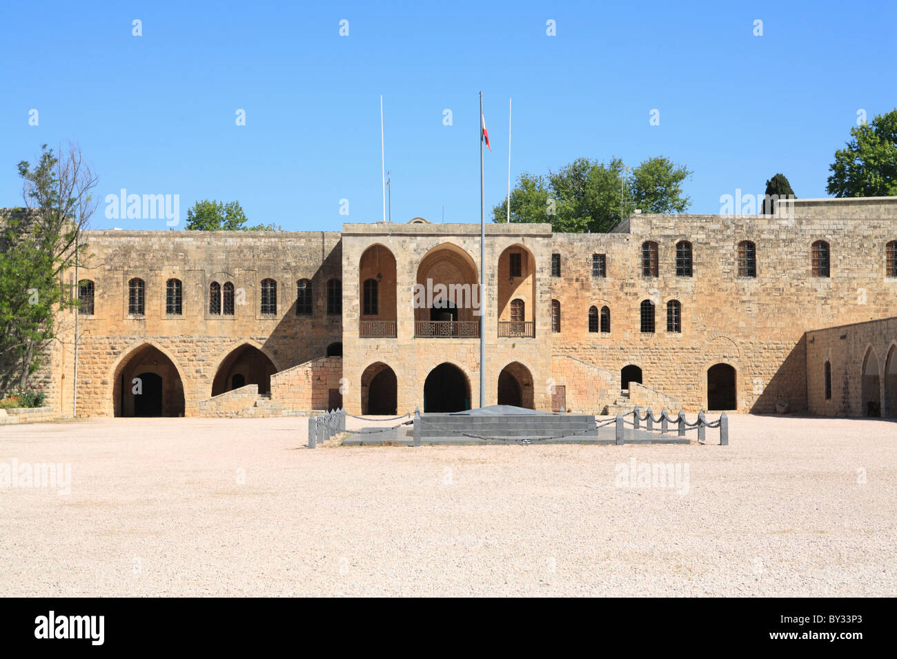 Courtyard, Palace of Beiteddine, Lebanon, Middle East Stock Photo