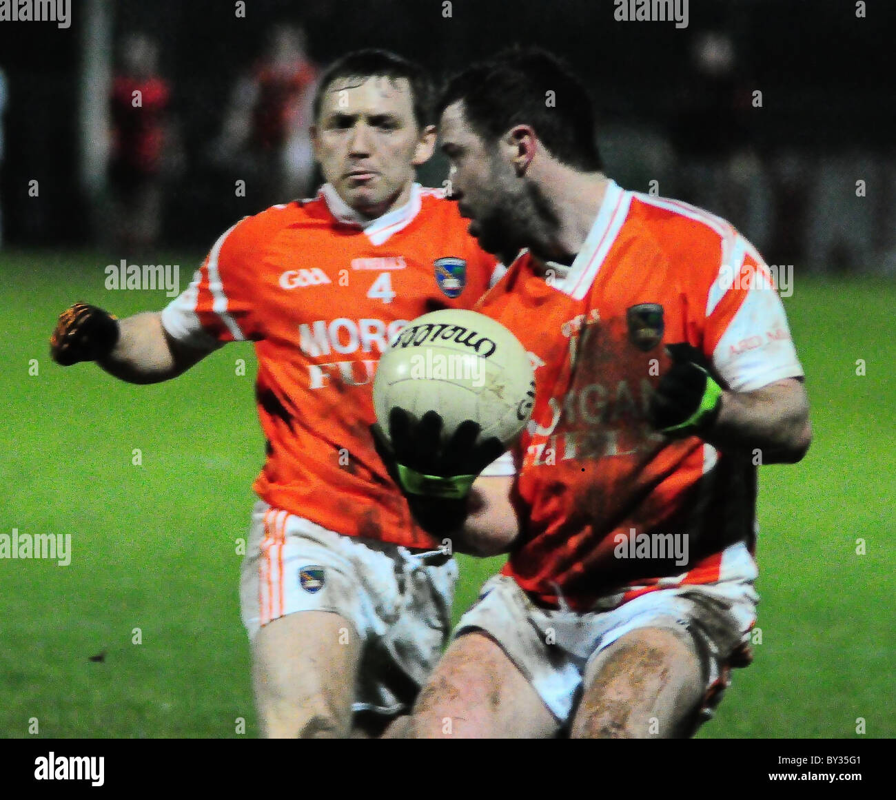 Dr McKenna Cup, Armagh 215 Down 311. Parc Esler, Newry Co.Down. Conor Clarke (17) passes back