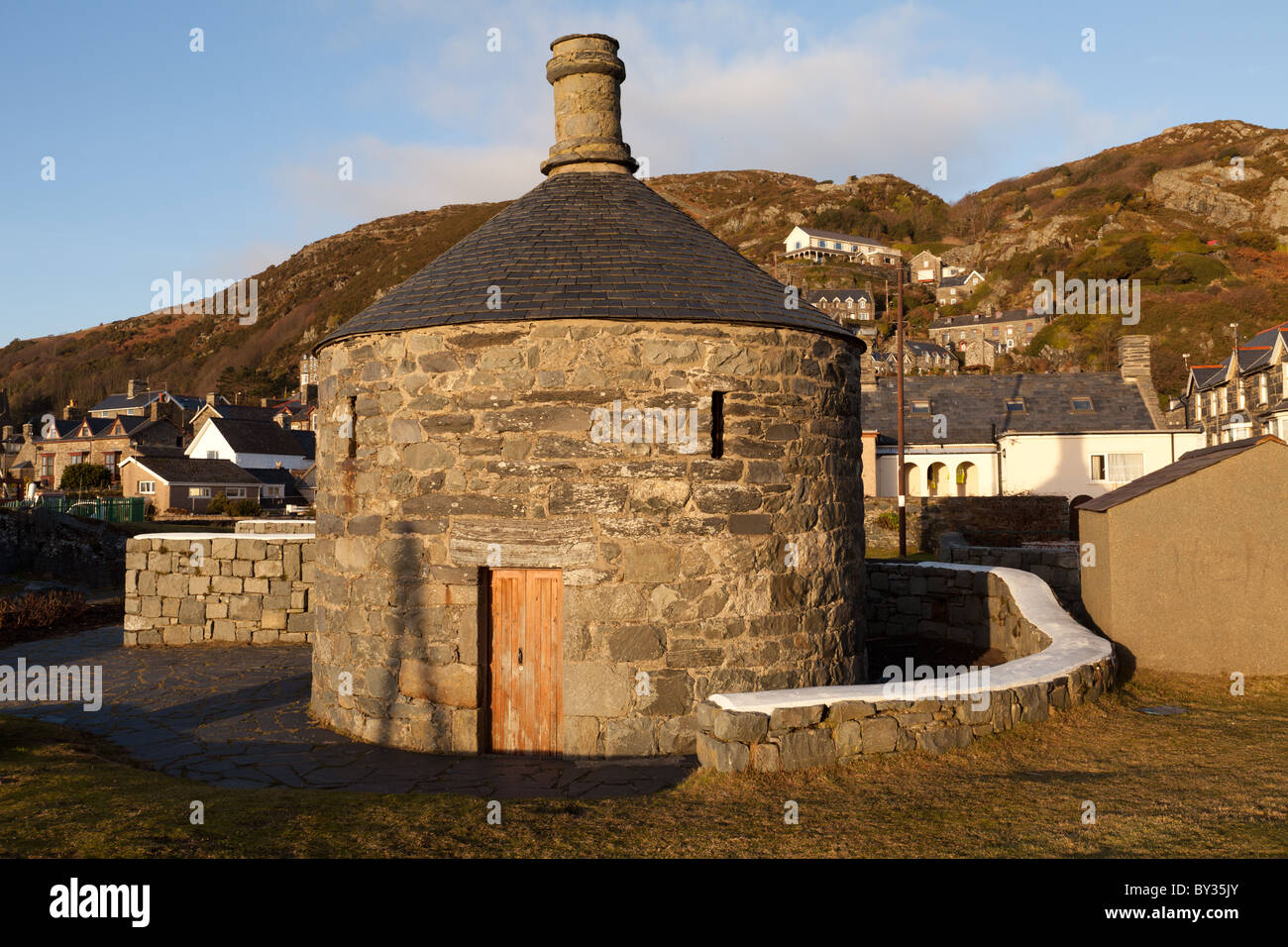 19th century Tŷ Crwn roundhouse prison in Barmouth, Gwynned, North ...