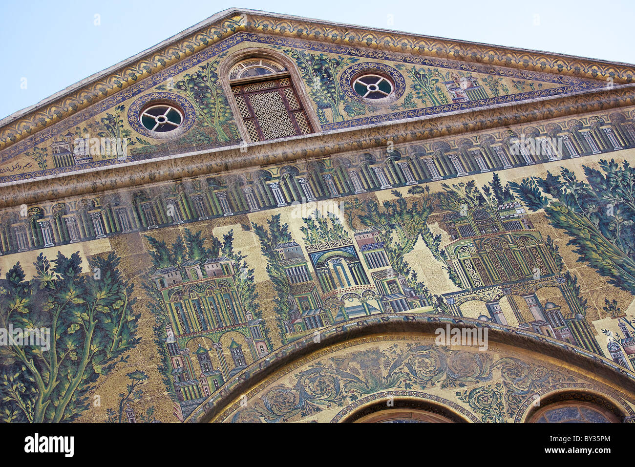 Mosaics on Great Umayyad Mosque, Damascus, Syria Stock Photo Alamy