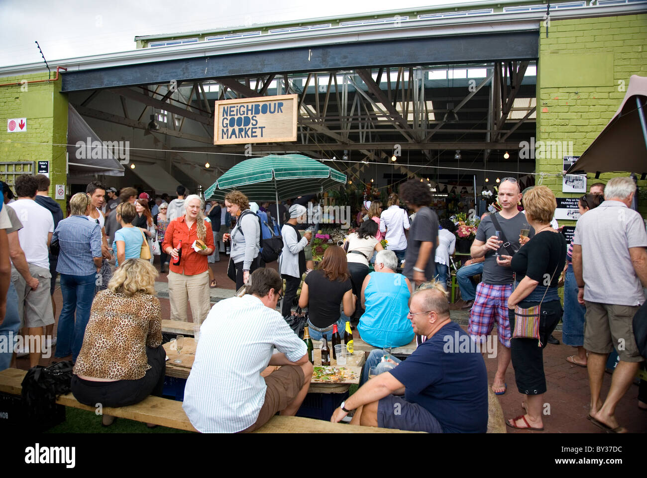 Old Biscuit Mill Goods Market in Woodstock , Cape Town Stock Photo