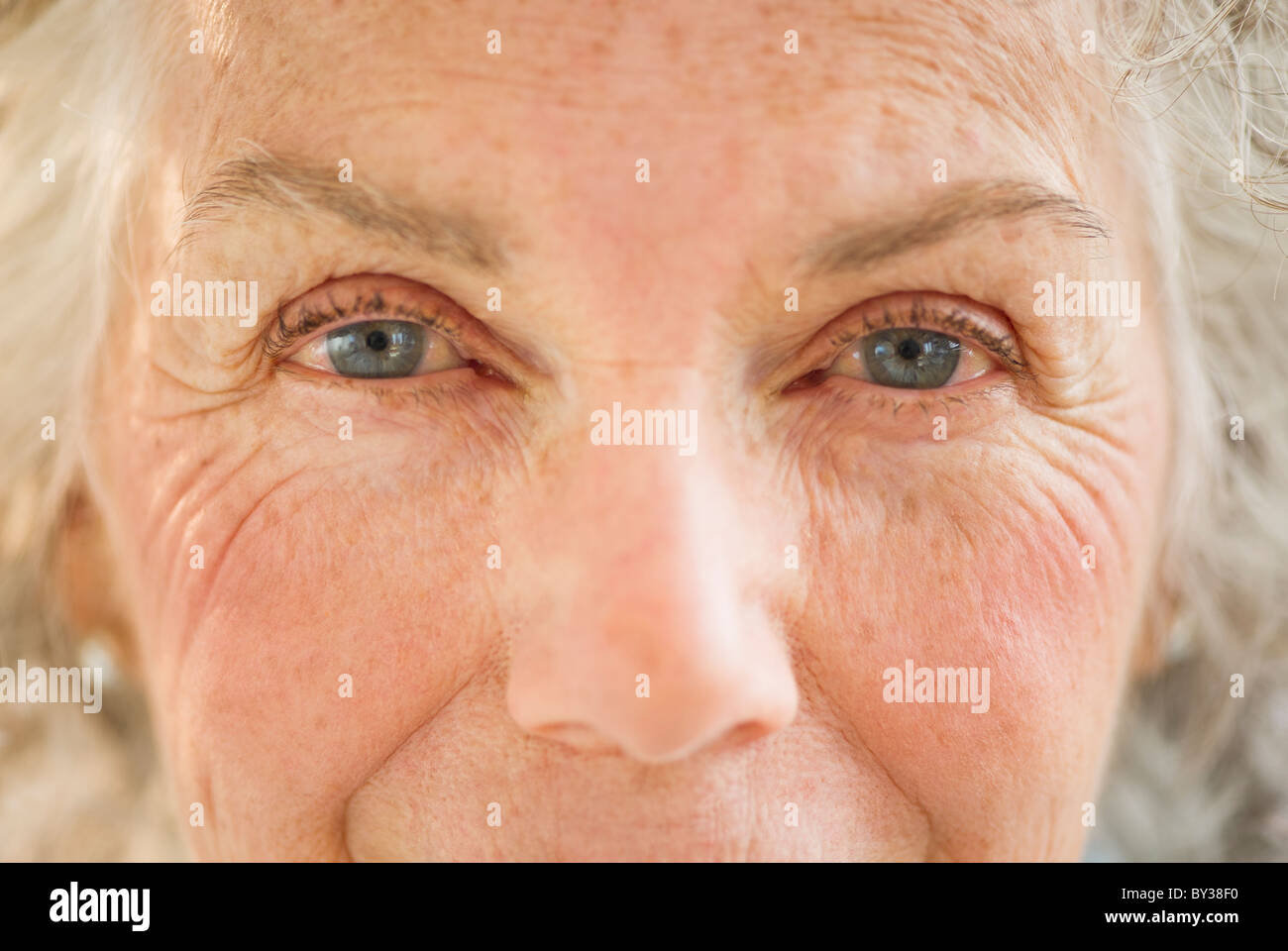 Wrinkled face human close up hi-res stock photography and images - Alamy