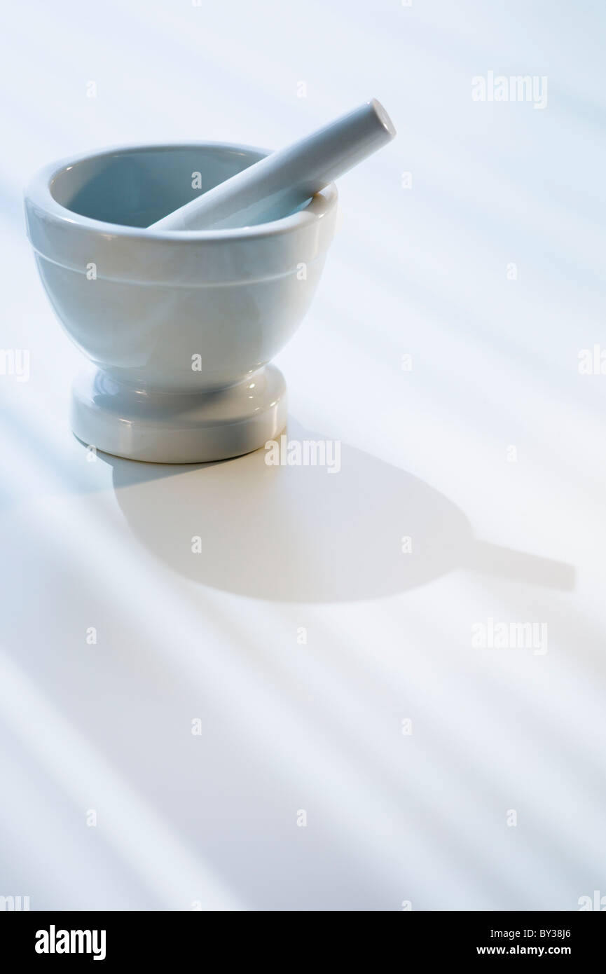 Mortar and pestle Stock Photo
