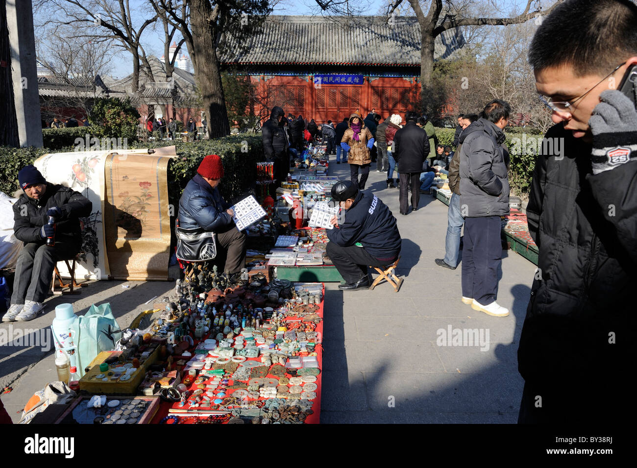 Baoguosi Temple Antique Market in Beijing, China.16-Jan-2011 Stock Photo