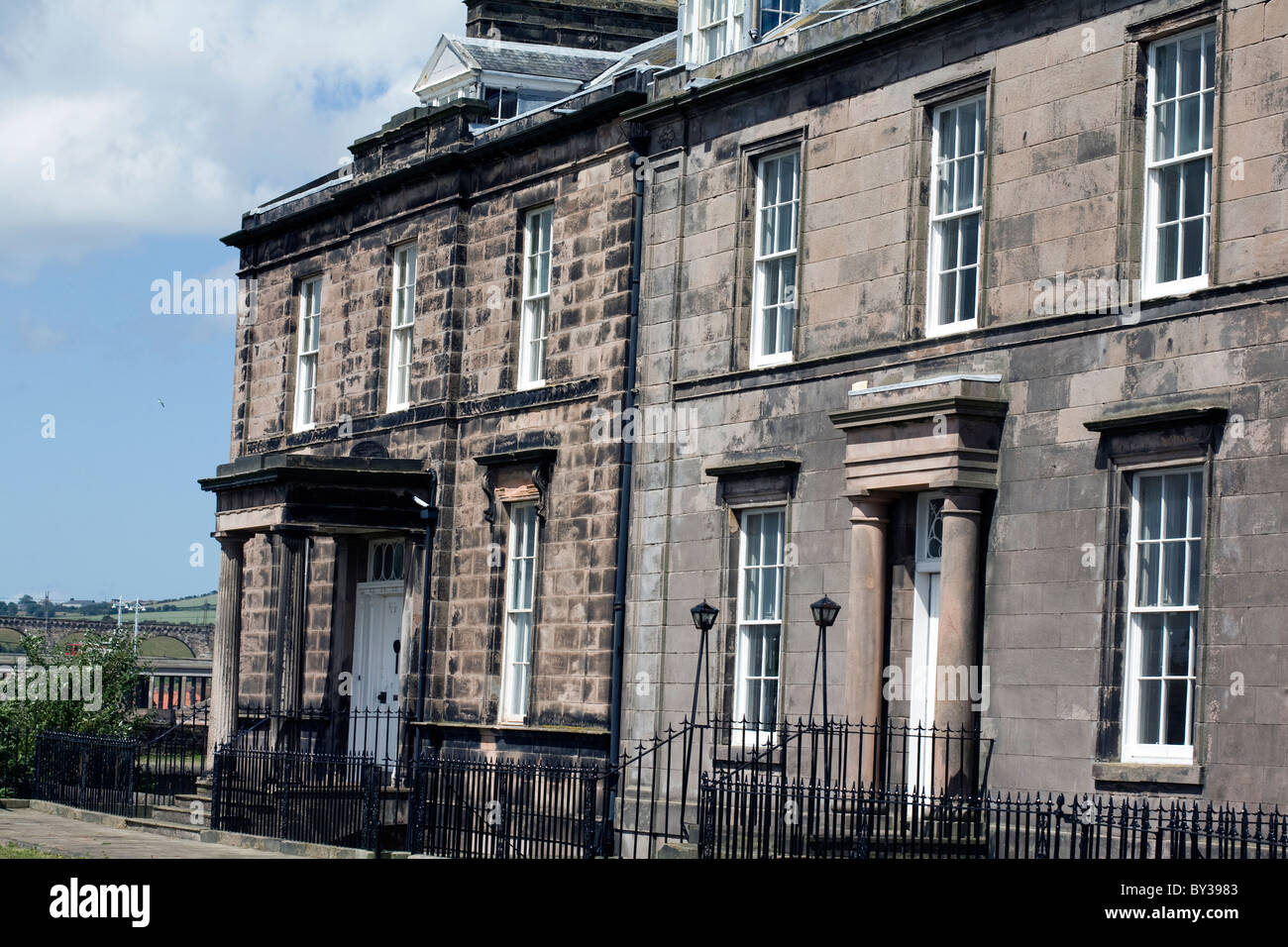 Wellington Terrace BerwickuponTweed Northumberland England Stock