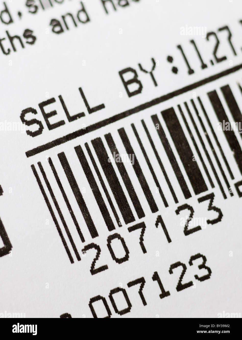 Close up of bar code Stock Photo
