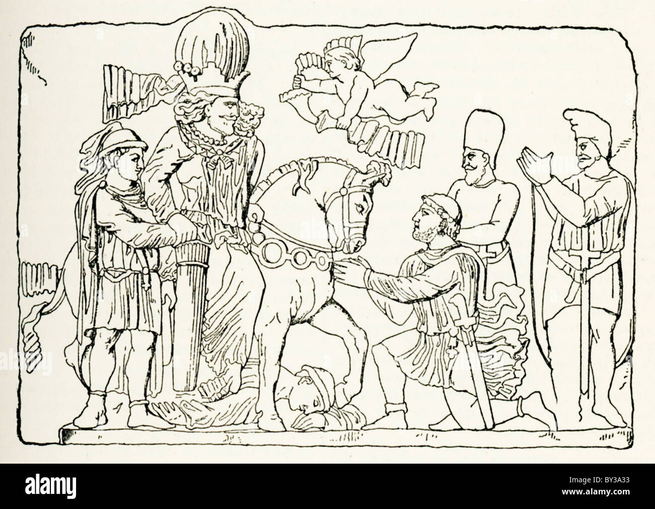 Valerian, emperor of the Roman Empire, he king of Persia, took him as