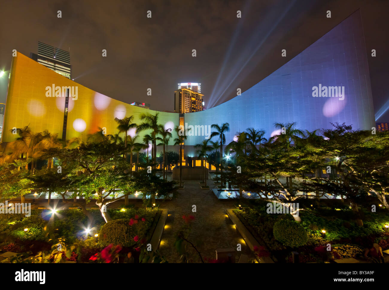 Hong Kong Light Show Stock Photo - Alamy