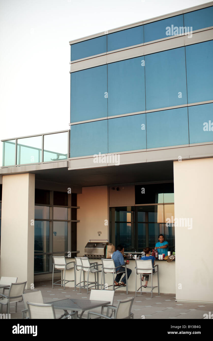 Dynatech Aspire building rooftop in downtown Orlando, Florida Stock