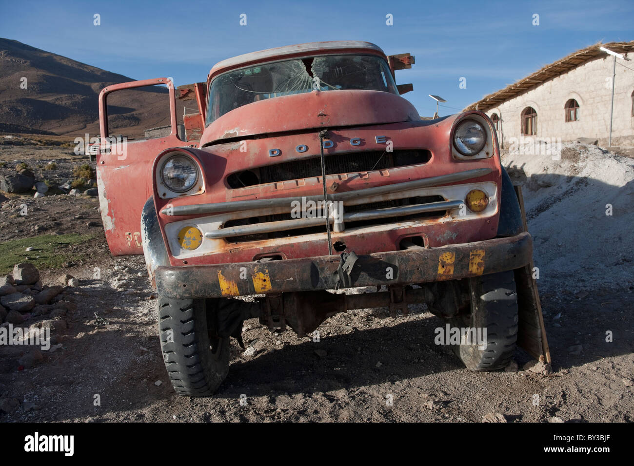 Abandoned truck, Bolivia Stock Photo