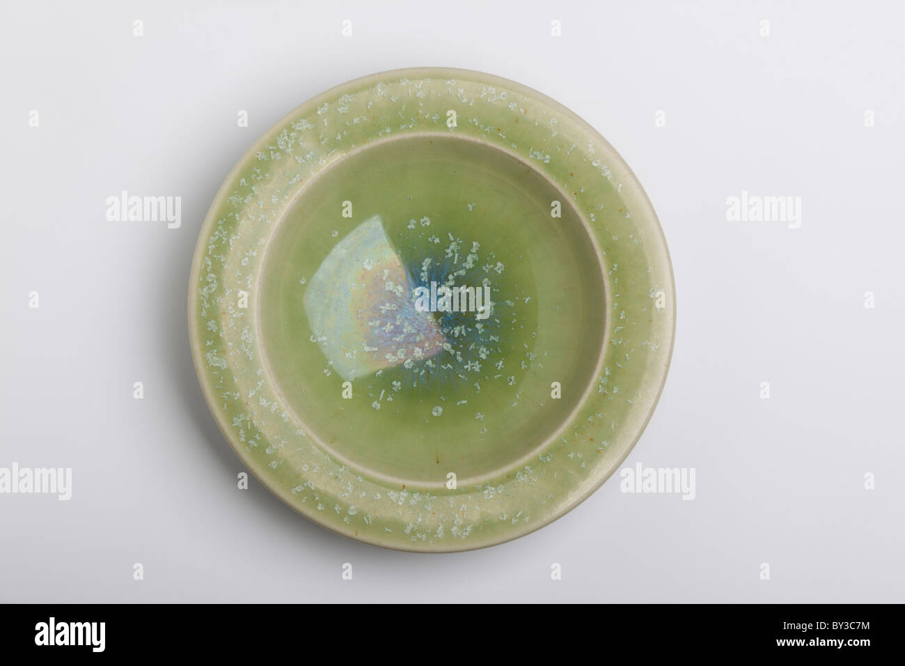 Studio dish or bowl made by Palshus, Denmark, with crystalline glaze Stock Photo