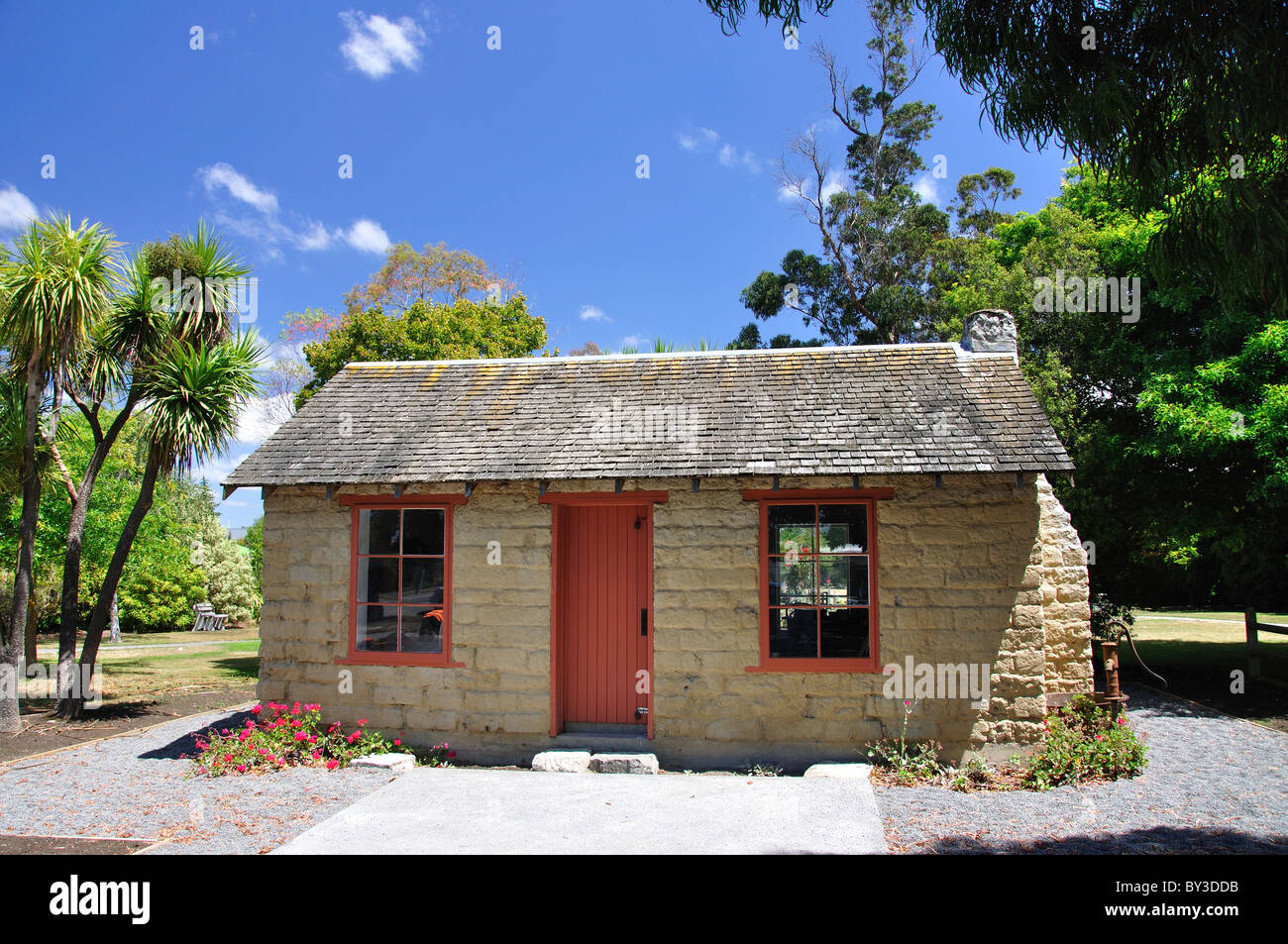 Cob cottage, Chamberlain Park, Amberley, North Canterbury, Canterbury