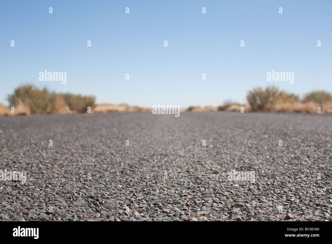 USA, Arizona, Winslow, Country road, surface level Stock Photo