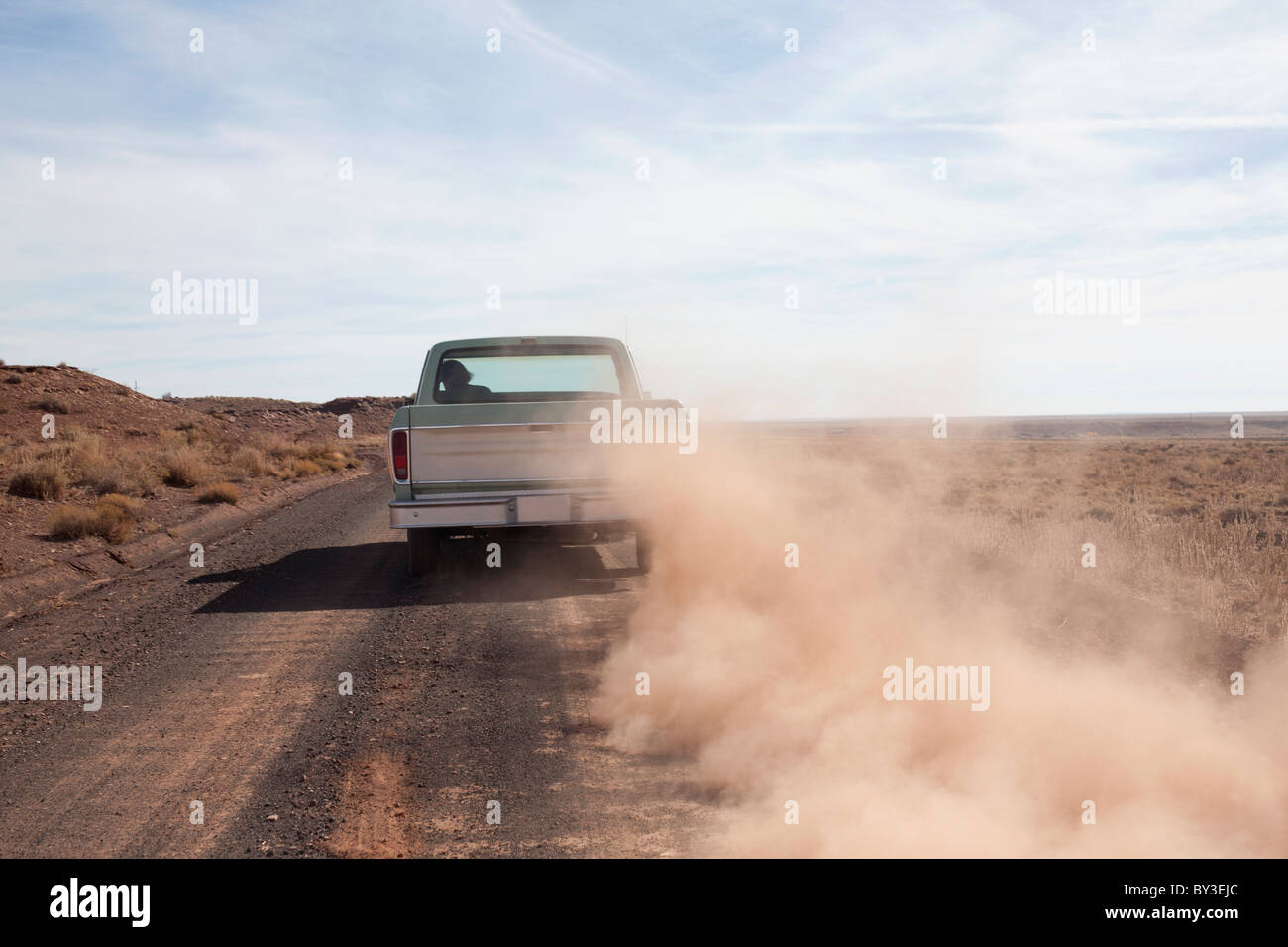 USA, Arizona, Winslow, Pickup truck driving Stock Photo Alamy
