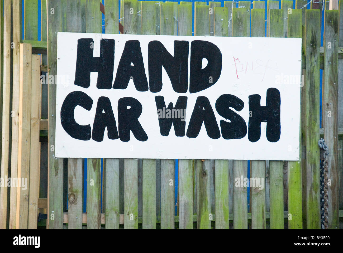 Hand car wash sign, England, UK Stock Photo - Alamy