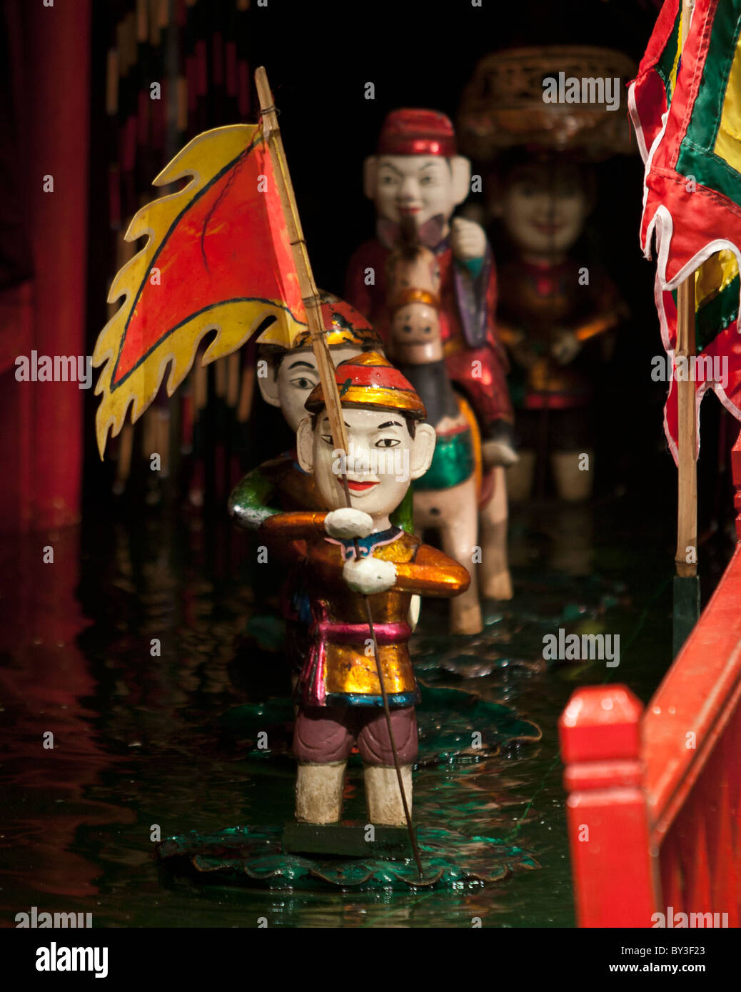 Than Long Water Puppet Theatre in Hanoi entry of a procession of