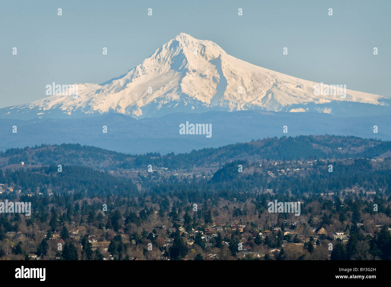 USA, Oregon, Mount Hood in winter Stock Photo