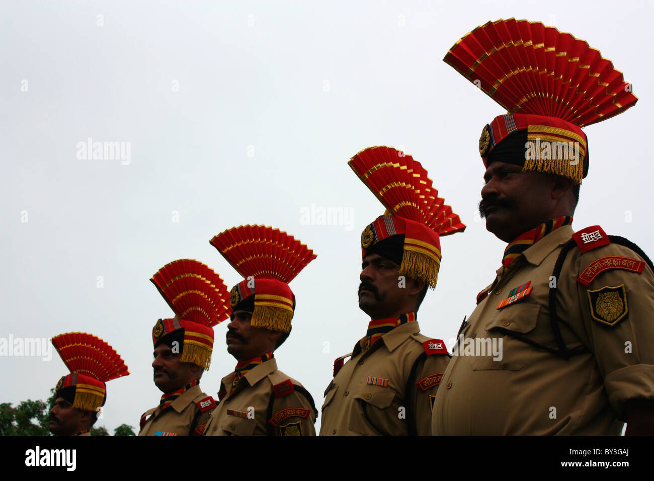 Soldiers of Border Security Force India Stock Photo