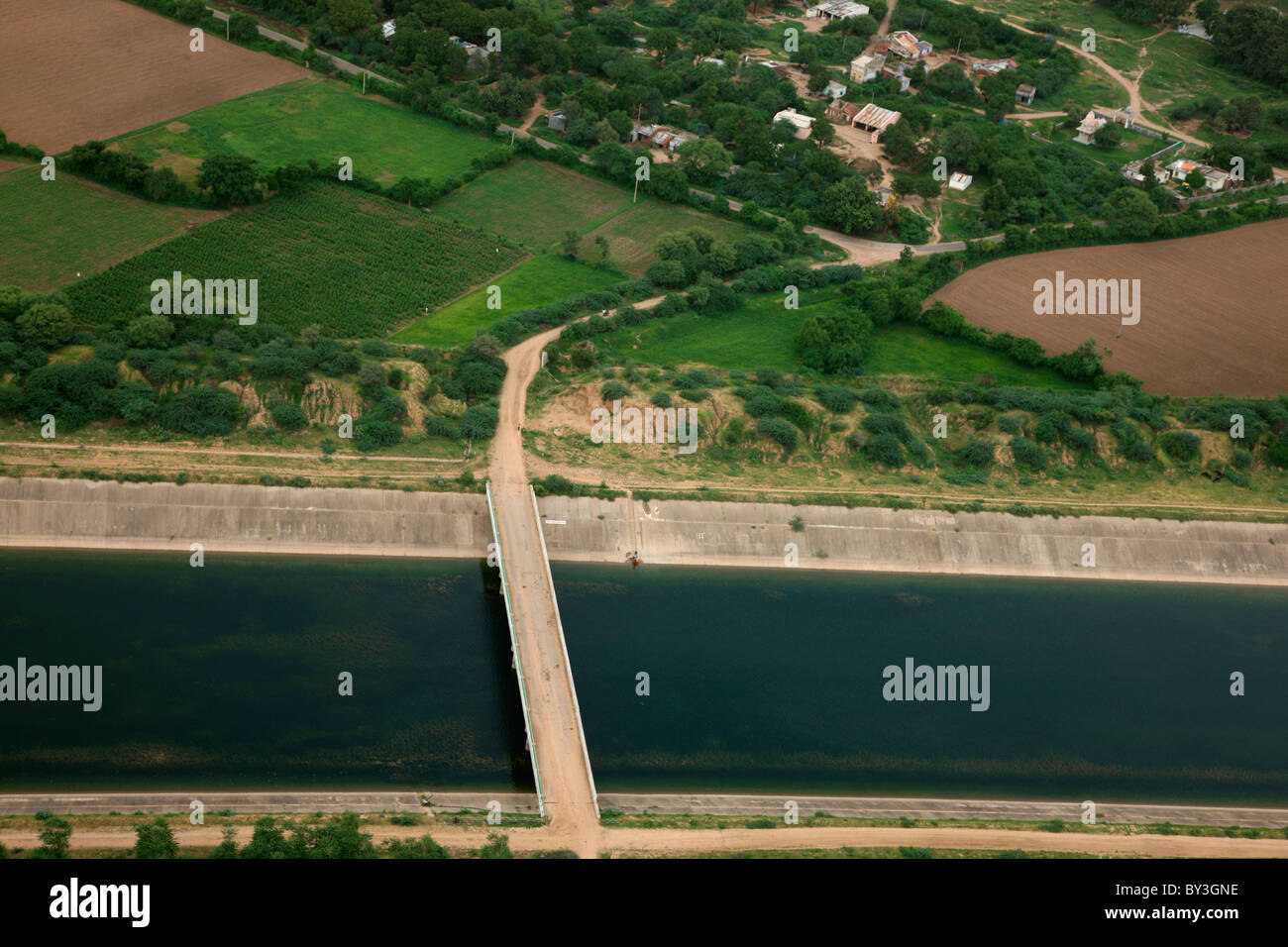 Irrigation canal in Gujarat india Stock Photo Alamy