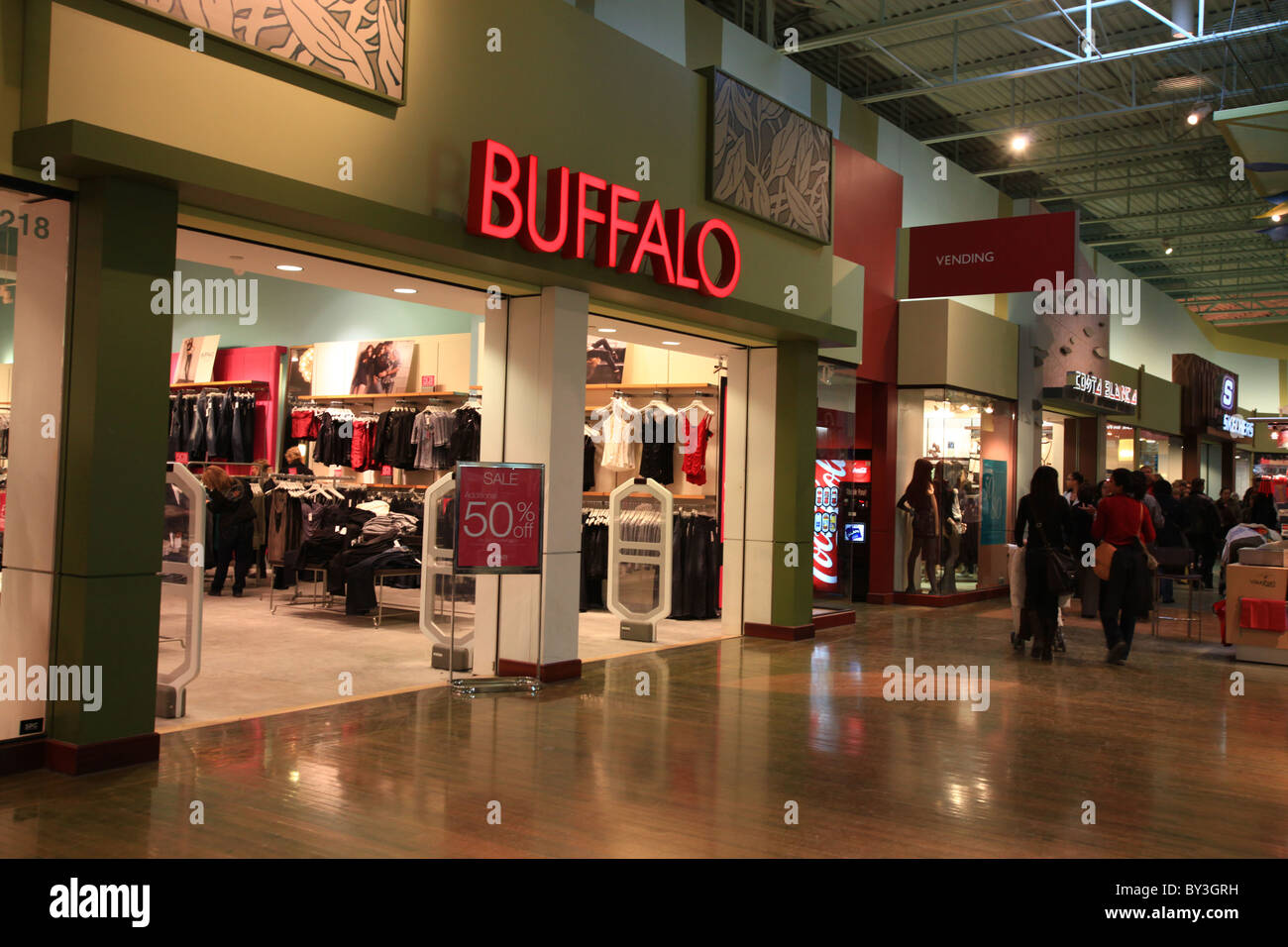 Buffalo clothing outlet store in Vaughan Mills Mall in Toronto, Canada Photo - Alamy