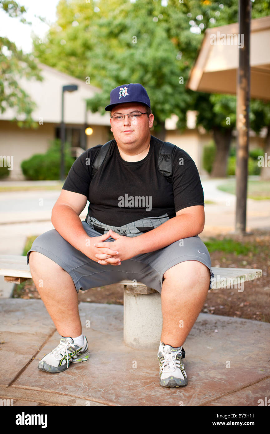 Reedley, California, United States. Obese boy portrait, 345 pounds Stock Photo Alamy