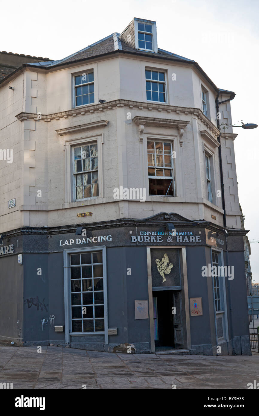 Burke and Hare public house/strip club, Main Point, High Riggs, Edinburgh Stock Photo