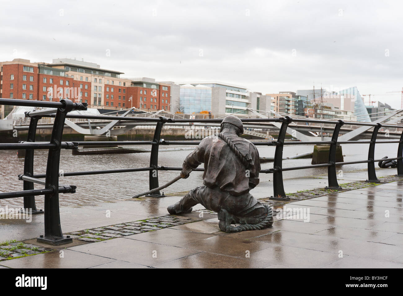 The Linesman statue. Dublin, Ireland Stock Photo Alamy