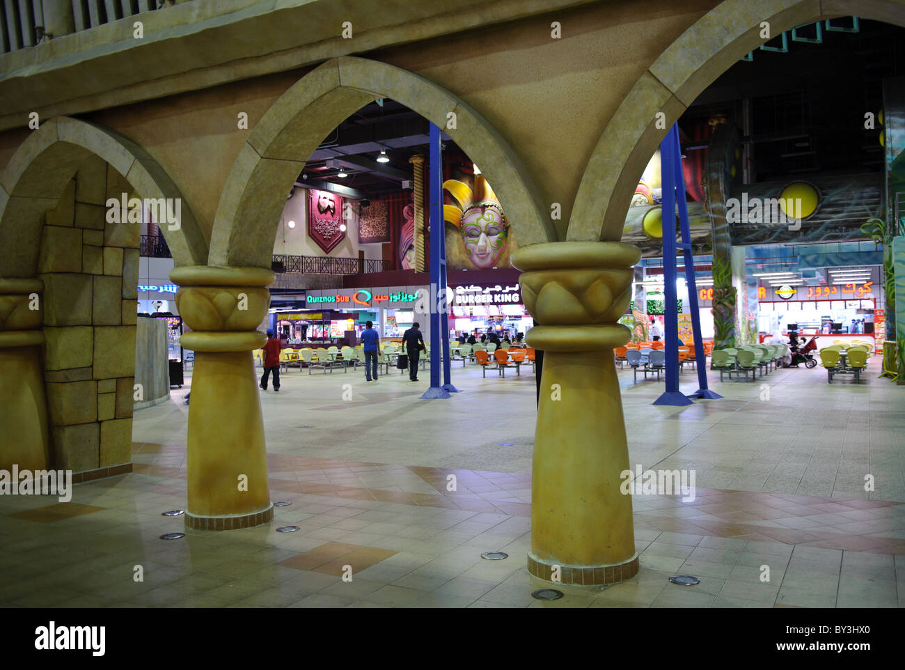 Villaggio Shopping Mall in Doha, Qatar resembling the city of Venice in Italy Stock Photo