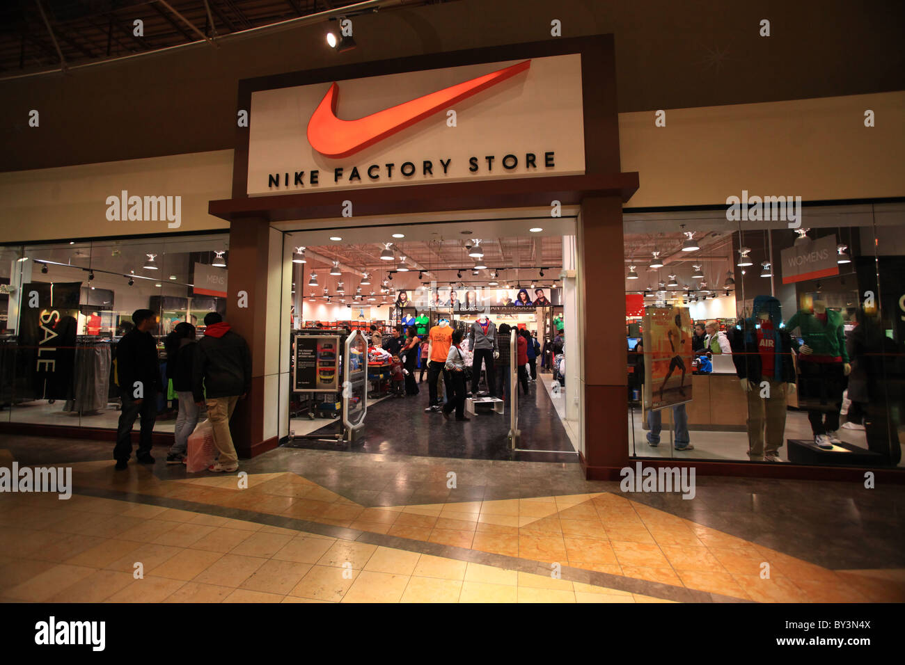 Nike factory outlet store in Vaughan Mills Mall in Toronto, 2010 Stock Photo