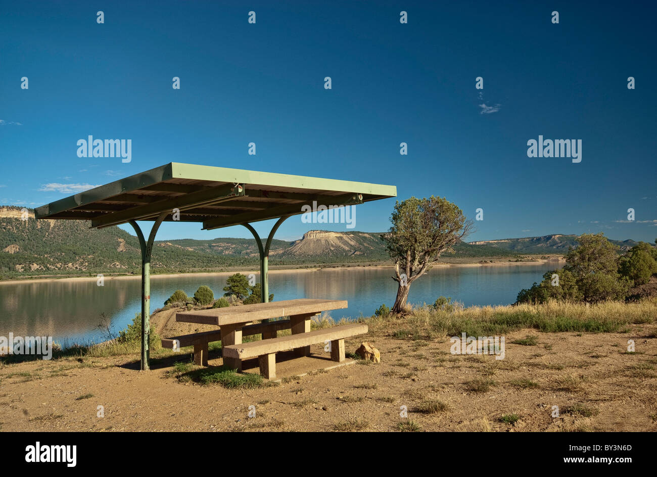 Campground at El Vado Lake State Park near Tierra Amarilla, New Mexico