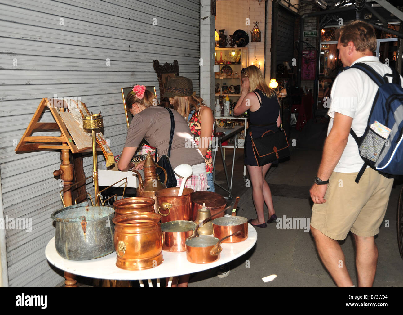 Flea Market in Saint-Ouen, Paris, France Stock Photo