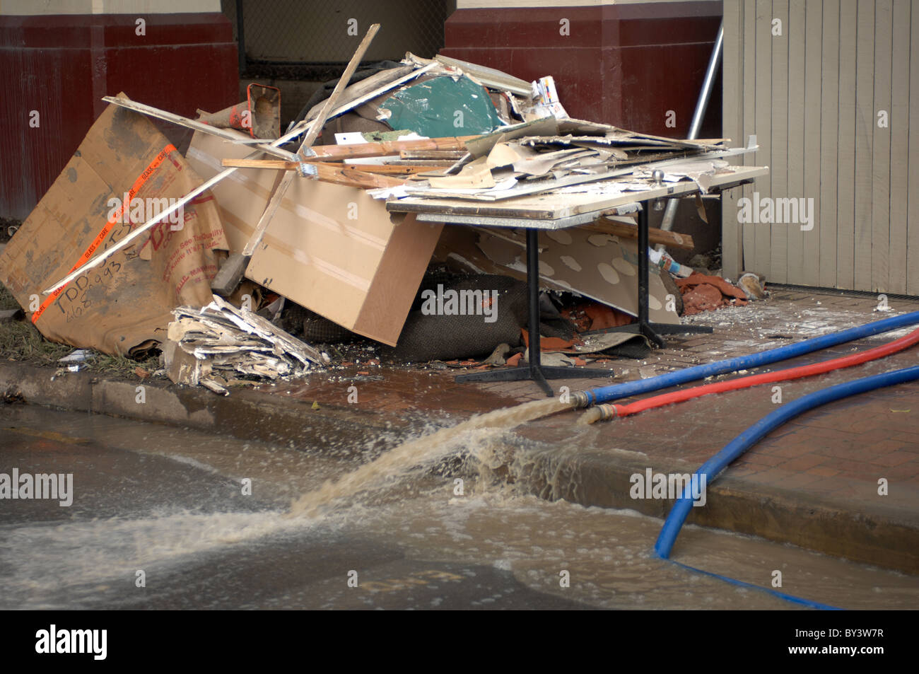 Brisbane flood damage 2011, Queensland, Australia Stock Photo Alamy