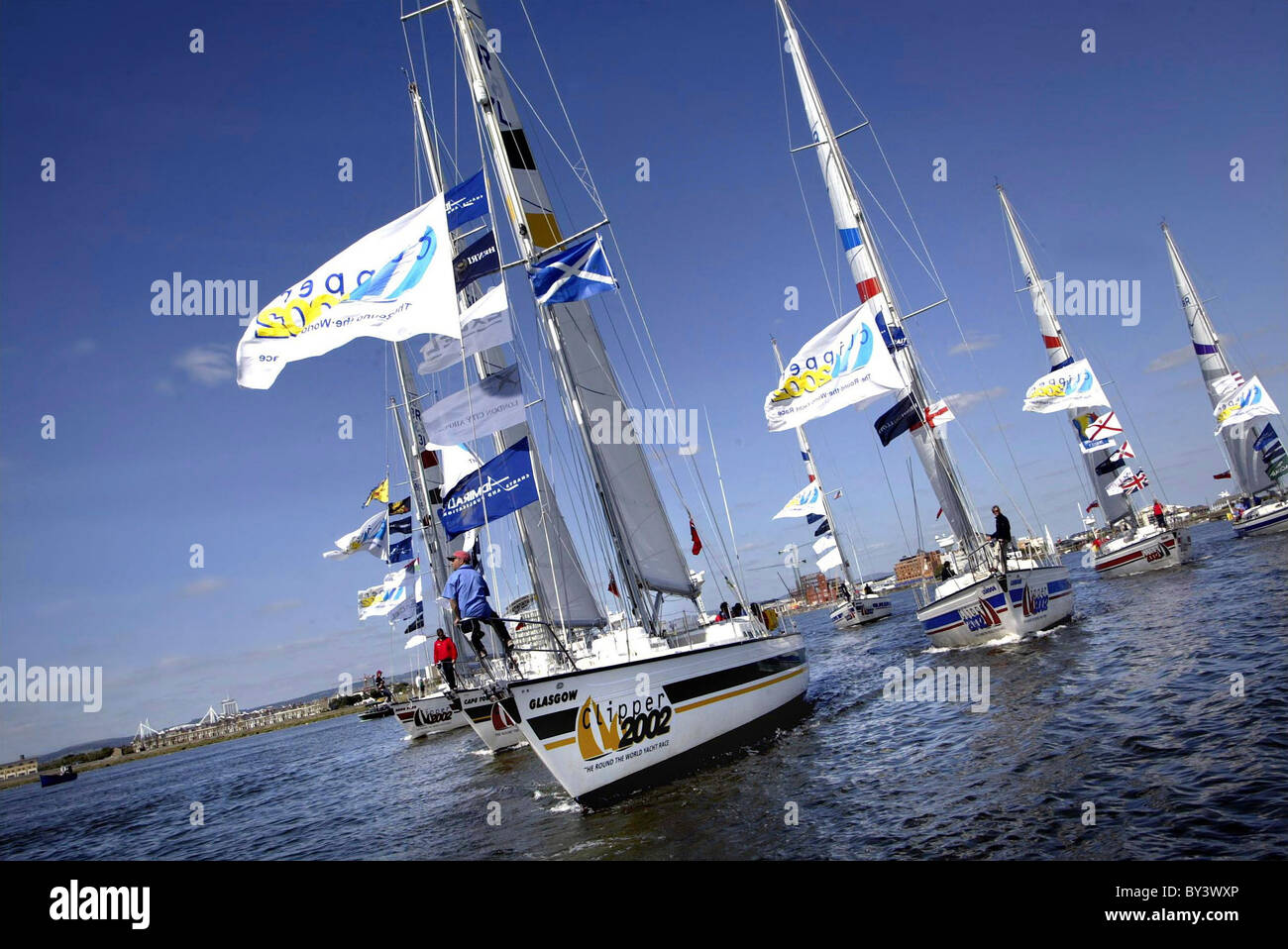 Sailing Boats in Cardiff Bay Stock Photo Alamy