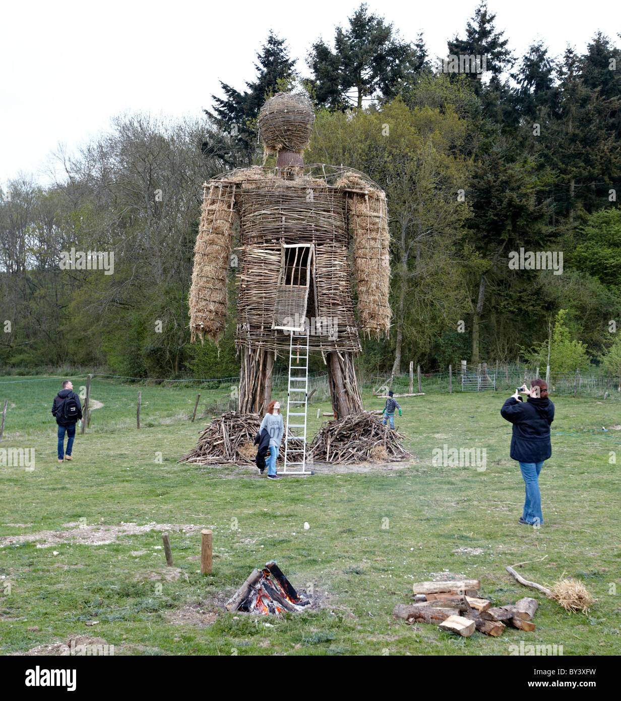 The Wickerman Butser Farm Sussex UK Stock Photo