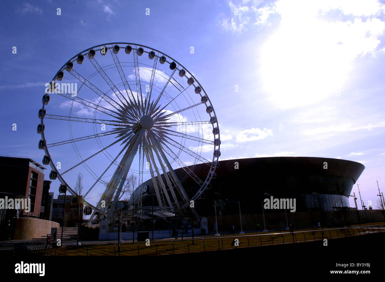 The Wheel of Liverpool by the Liverpool Echo Arena. Stock Photo