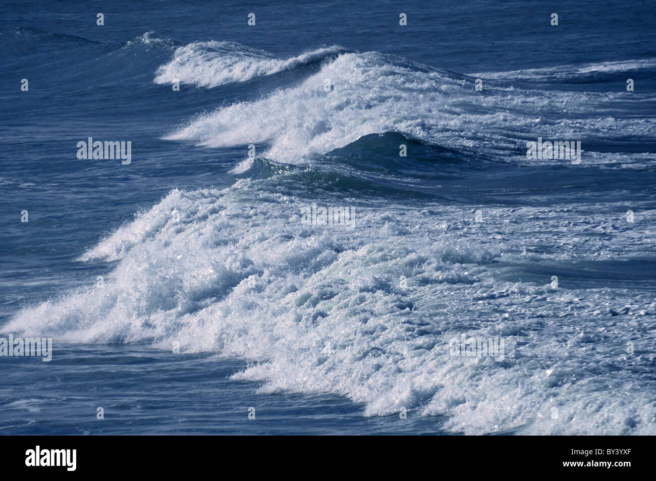 Waves at the Atlantic in Casablanca, Meereswellen am Atlantic bei Casablanca, Stock Photo