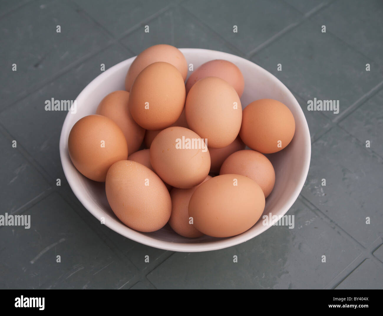 Free range eggs Stock Photo