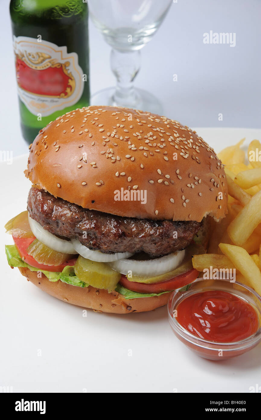 Hamburger onions ketchup hires stock photography and images Alamy