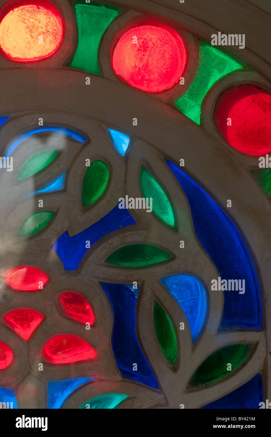 Stained Glass Window Closeup Stock Photo - Alamy