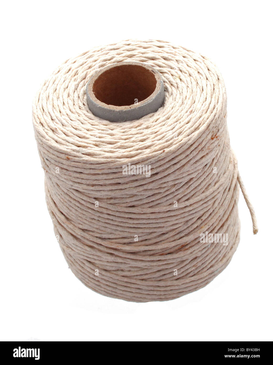 Ball of string or twine on a plain white background Stock Photo Alamy