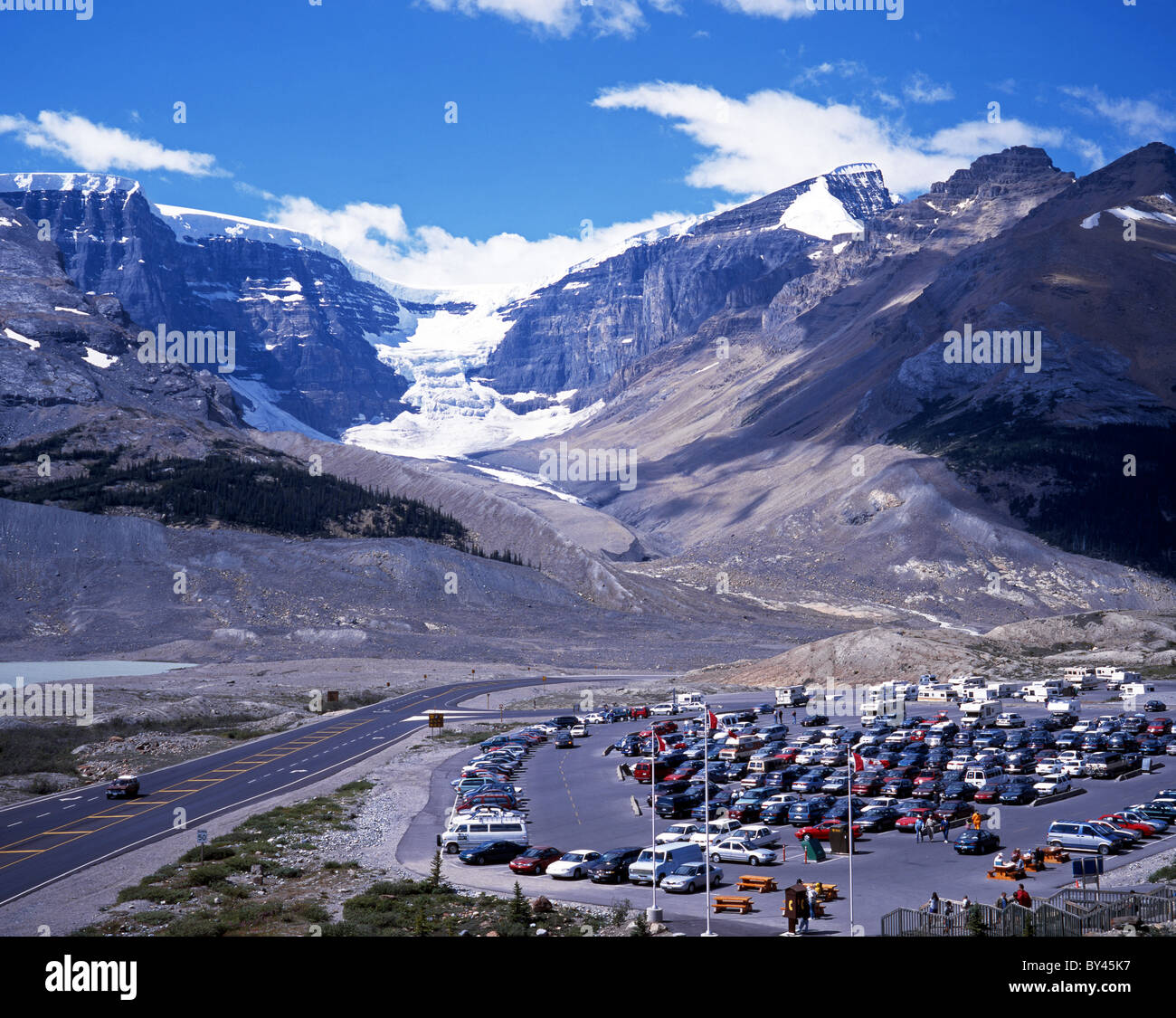 Columbia Glacier, Icefields Parkway, Alberta, Canada. Stock Photo