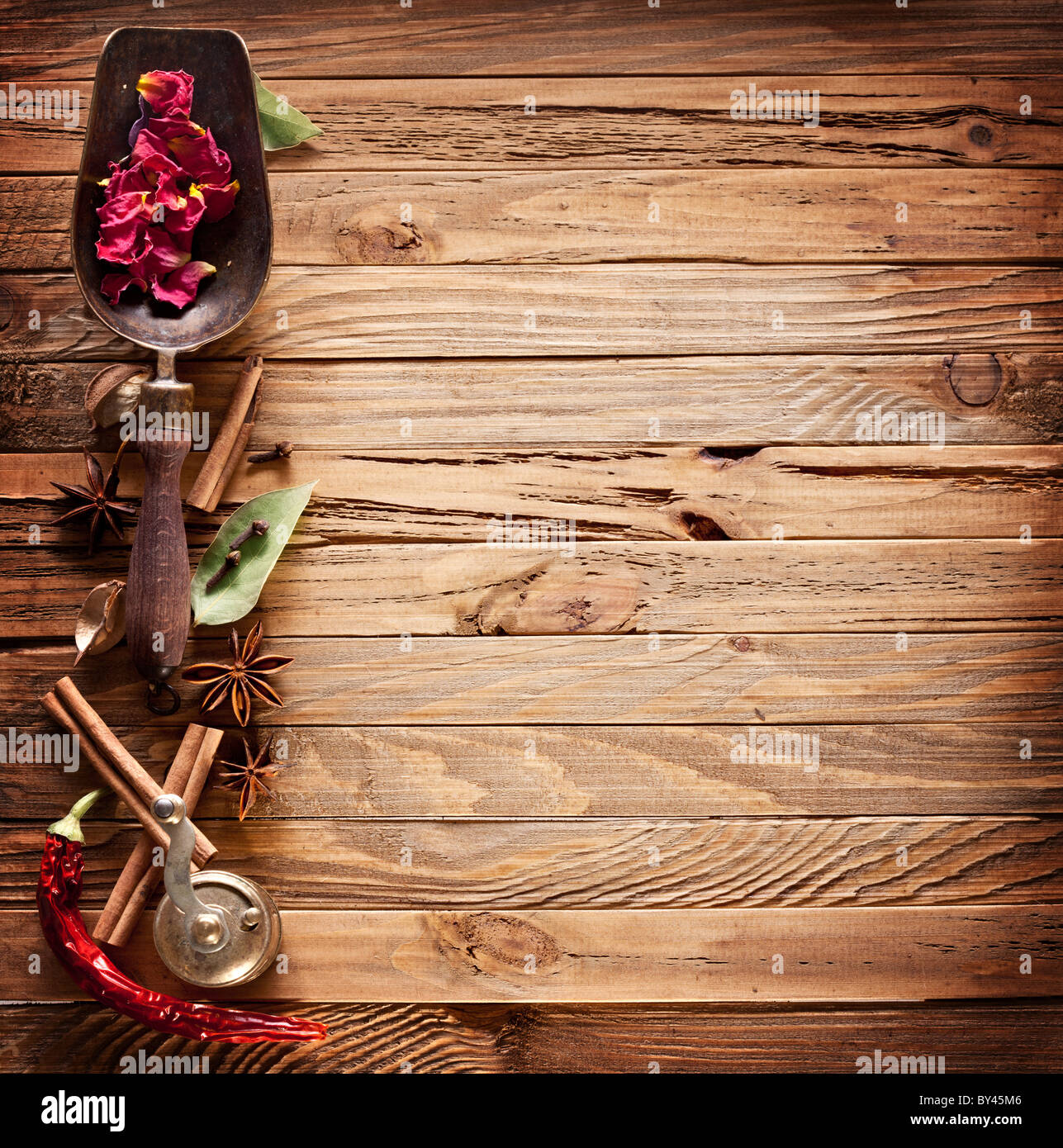 Wooden board background. Natural wood banner Photograph by Michal