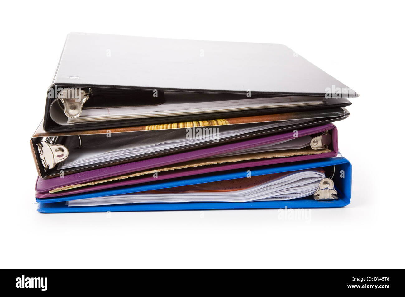 file folder, Ring Binder, with white background Stock Photo Alamy