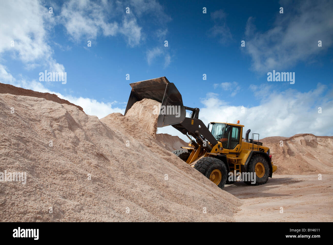 Winsford Rock Salt Mine Cheshire UK - rock salt for roads in winter Stock Photo