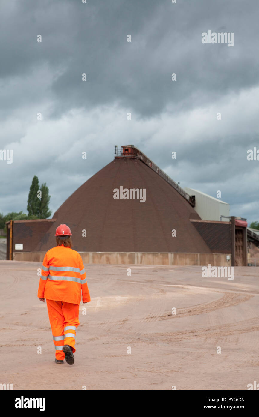 Winsford Rock Salt Mine Cheshire UK - rock salt for roads in winter Stock Photo