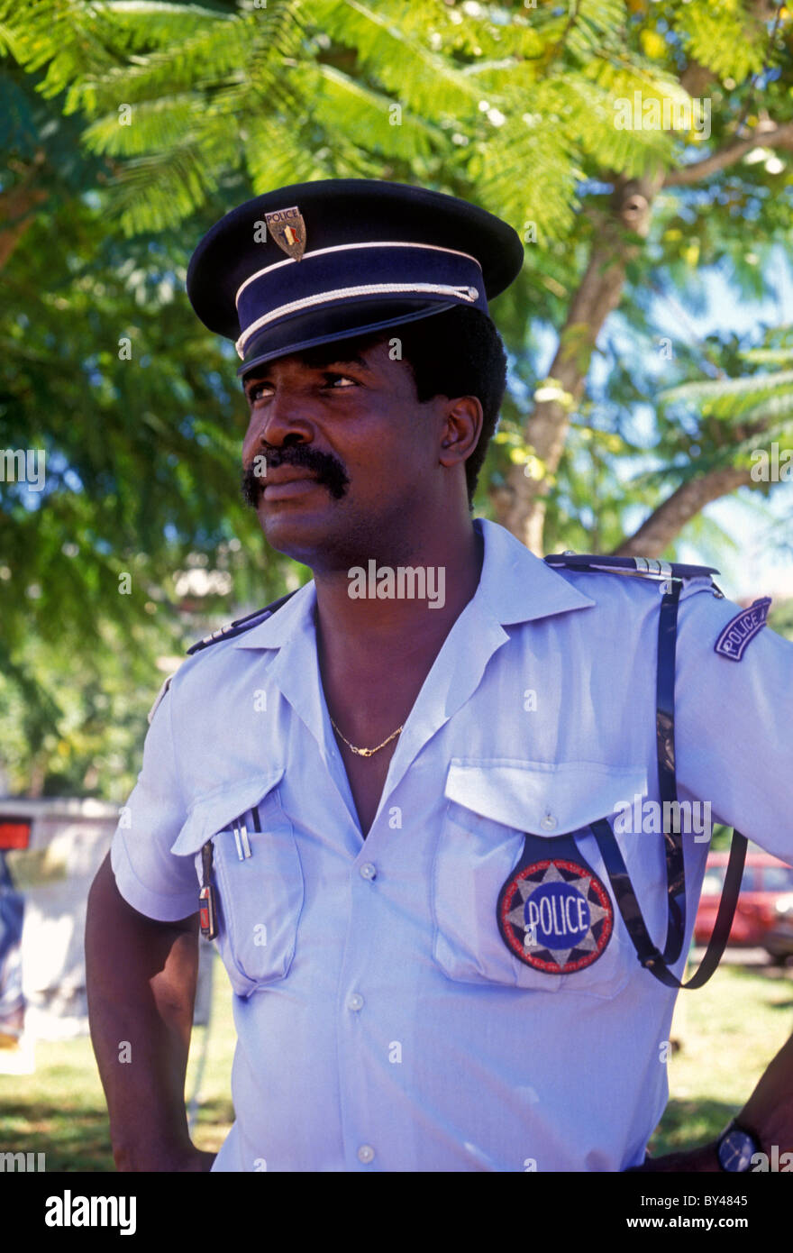 French policeman, French police, policeman, police officer, police, city of  Pointe-a-Pitre, Grande-Terre, Guadeloupe, French West Indies, France Stock  Photo - Alamy